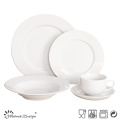 Ensemble de dîner en porcelaine super blanc à 20PCS